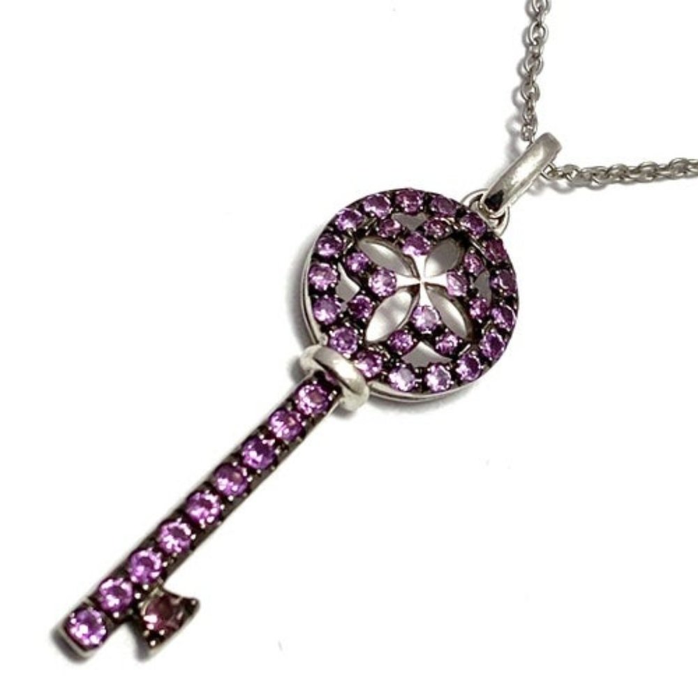 Authentic LORENZO SS .925 Pink Topaz Necklace